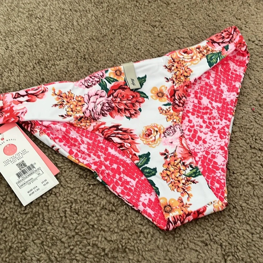 Maaji Carnation Flirt Reversible Bikini Bottoms, NWT - Picture 2 of 8